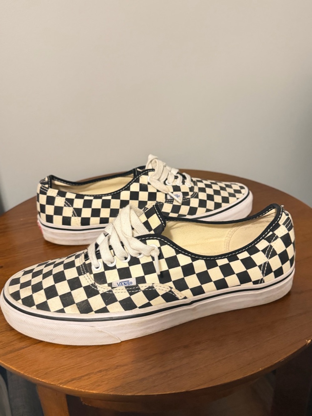 Vans Authentic Checkerboard Sneakers – Black/White - Picture 2 of 7
